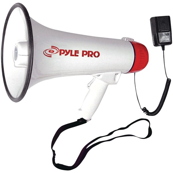 Pyle Professional 40W Megaphone/Bullhorn (White) PMP40